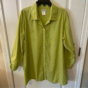 Ulla Popken‎ Light Green Cotton Shirt 12-14